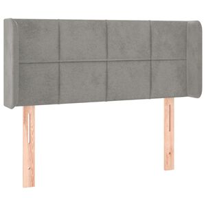 vidaXL Testiera ad Orecchio Grigio Chiaro 83x16x78/88 cm in Velluto