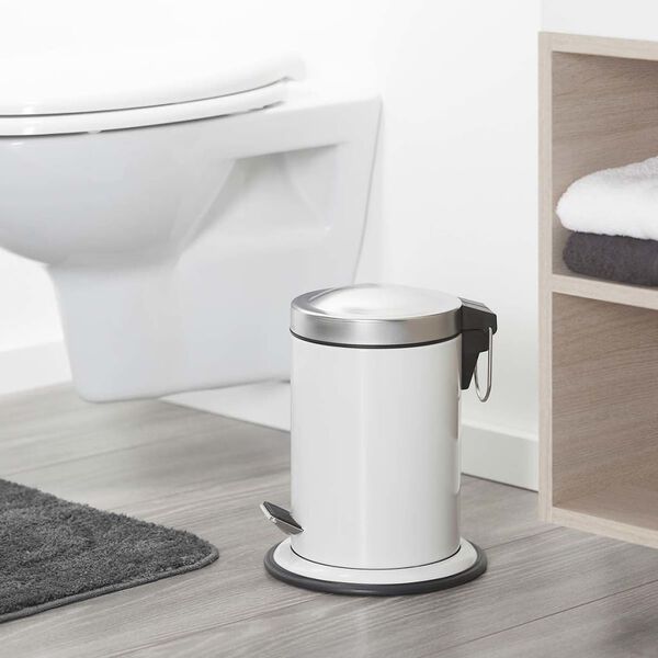 Sealskin Cestino Con Pedale Acero Bianco 3 L 361732410