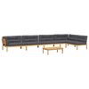vidaXL Set Divano Pallet da Giardino 6 pz con Cuscini Massello Acacia