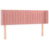 vidaXL Testiera ad Orecchio Rosa 147x16x78/88 cm in Velluto