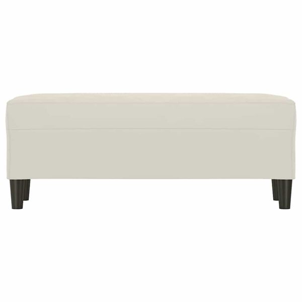 vidaXL Panca crema 100x35x41 cm in Velluto