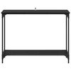 vidaXL Tavolo consolle con lo scaffale Rovere nero 101 x 30.5 x 75 cm