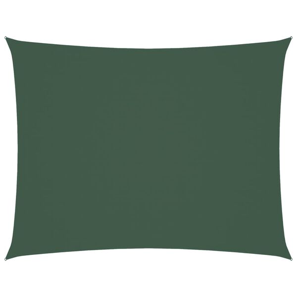 vidaXL Parasole a Vela Oxford Rettangolare 2,5x4 m Verde Scuro
