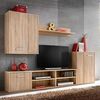 vidaXL Set mobile TV 5 pcs rovere sonoma 221 x 30 x 80 cm