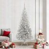 vidaXL Albero di Natale con 300 LED con supporto Argento 210 cm PET