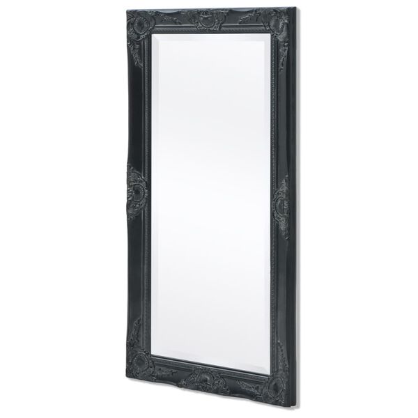 vidaXL Specchio da Parete Stile Barocco 100x50 cm Nero