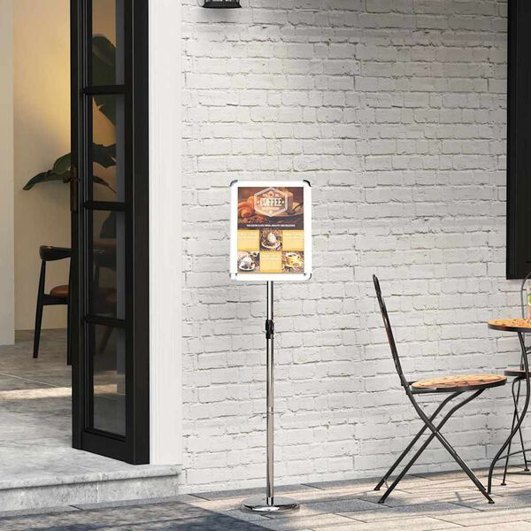 vidaXL Espositori per Fiere Argento 25 x 25 x 125 cm Alluminio