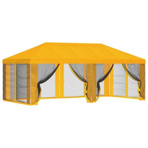 vidaXL Copertura Gazebo con Pareti Laterali Giallo 600,5 x 300,5 cm