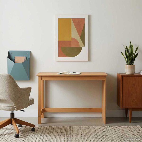 vidaXL Scrivania Marrone miele 112 x 50 x 75 cm Legno di Pino Massello