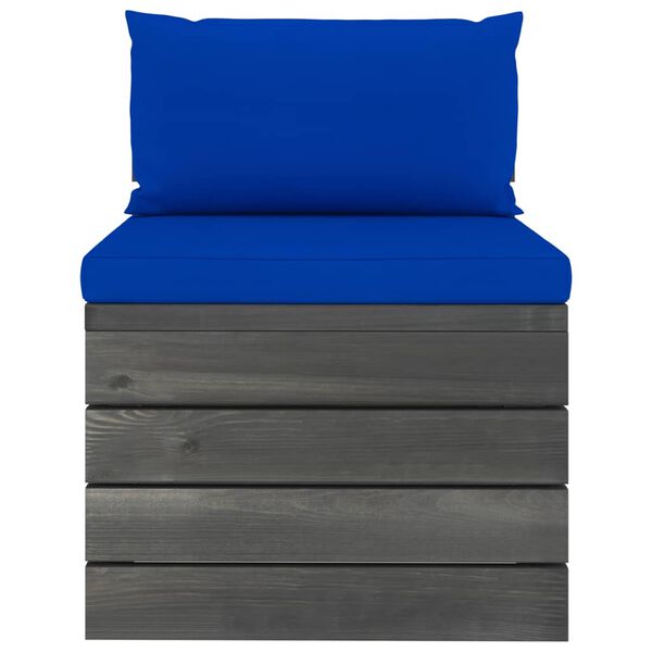 vidaXL Set Divani da Giardino su Pallet 2 pz con Cuscini Massello Pino