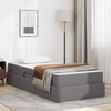 vidaXL Letto con contenitore e materasso 2 pcs Grigio Pelle