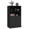 vidaXL Credenza Nera 60x35,5x103,5 cm in Legno Multistrato