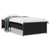 vidaXL Giroletto Nero 90x190 cm in Legno Multistrato e Metallo