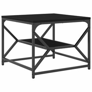 vidaXL Tavolino da salotto Rovere Nero 51 x 50 x 40 cm