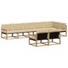 vidaXL Set di divani da esterno 8 pz Bianco e Beige
