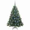 vidaXL Albero di Natale artificiale con 150 LED Verde 150 cm PE e PVC