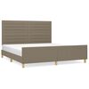 vidaXL Giroletto senza Materasso Tortora 160x200 cm in Tessuto