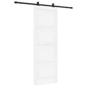 vidaXL Porta scorrevole Bianco e Nero 83 x 232 cm
