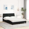 vidaXL Letto con Materasso Hanko Nero 140x190 cm in Tessuto