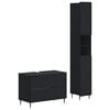 vidaXL Set di Armadi da Bagno da 2 Pezzi ZWOLLE Nero