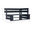 vidaXL Set Divani in Pallet con Cuscini 4 pz in Pino Impregnato Nero