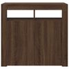 vidaXL Credenza con Luci LED Rovere Marrone 80x35x75 cm