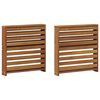 vidaXL Braccioli 2 pcs Marrone 58.5 x 10 x 61 cm Legno multistrato