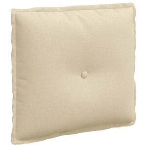 vidaXL Cuscino per Schiena Crema 50 x 19 x 45 cm Tessuto