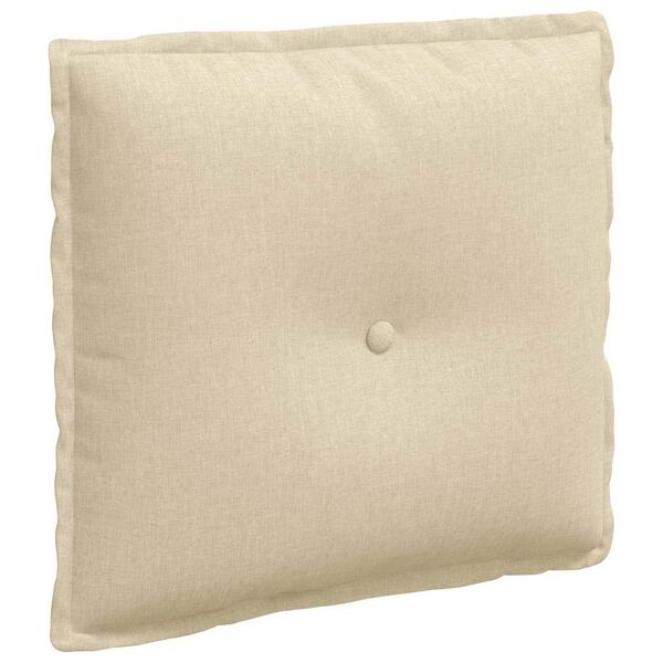 vidaXL Cuscino per Schiena Crema 50 x 19 x 45 cm Tessuto