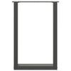 vidaXL Gambe per tavolo da pranzo a forma di U 2 pz Antracite 50x(72-73) cm Acciaio
