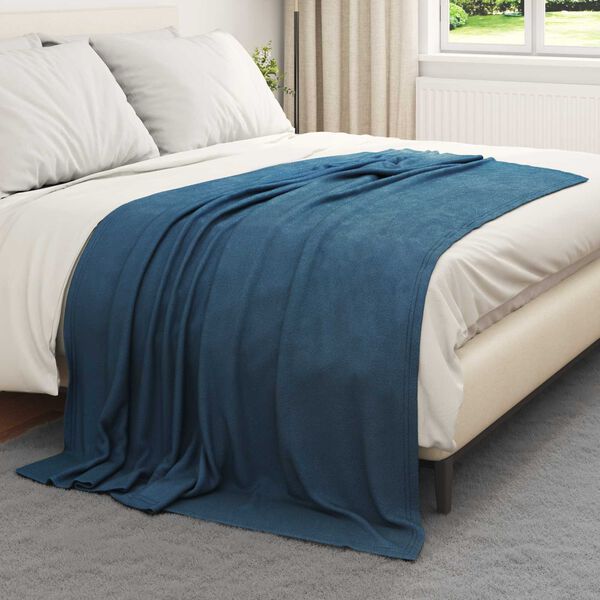 vidaXL Coperte da Pile 6 pcs Blu navy 200 x 150 cm Panno