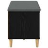 vidaXL Panca per ingresso con cuscino Rovere Nero 80 x 38 x 46 cm