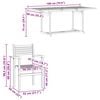 vidaXL Set da Pranzo per Giardino 7 pcs Marrone Legno di teak solido