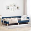 vidaXL Struttura Letto Angolare con Materasso 2 pcs Blu Tessuto