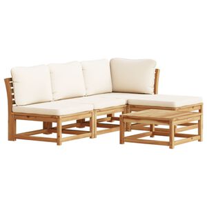 vidaXL Set Salotto da Giardino 5 pz con Cuscini Legno Massello Acacia