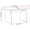 vidaXL Tavolino da salotto Marrone 80 x 40 x 35 cm Pino massello