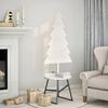 vidaXL Albero di Natale Decorativo Bianco 120cm Legno Massello di Pino