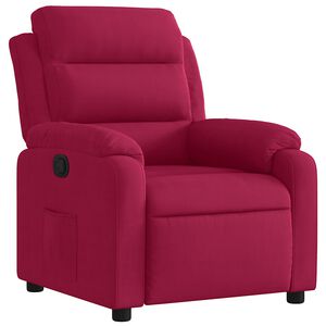 vidaXL Poltrona Reclinabile Rosso Vino in Velluto