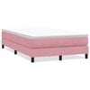 vidaXL Giroletto a Molle senza Materasso Rosa 120x210 cm in Velluto