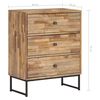 vidaXL Set Credenza 3 pz in Legno di Teak Recuperato
