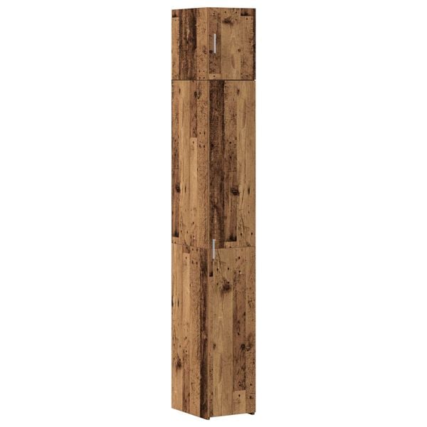 vidaXL Armadio 3 pcs Legno vecchio 30 x 42,5 x 225 cm