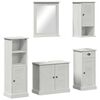 vidaXL Set di mobili per il bagno con porta VIGO 5 pcs Bianco Antico