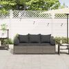 vidaXL Divano da Giardino con Cuscini 3 Posti Grigio in Polyrattan