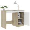 vidaXL Scrivania Bianca e Rovere Sonoma 100x50x76 cm Legno Multistrato
