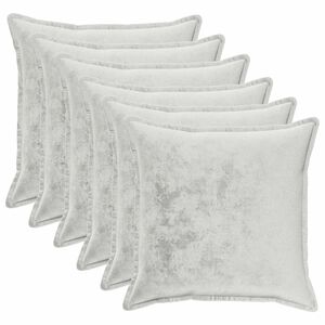 vidaXL Federa 6 pcs HOUTEN Grigio Chiaro 70 x 70 cm Flanella