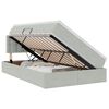 vidaXL Letto con contenitore LED e materasso Grigio Chiaro