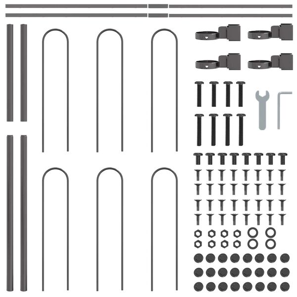 vidaXL Recinzione per Giardino Grigio 1,7 x 1,2 m