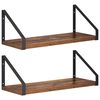 vidaXL Scaffali da parete 2 pz Legno antico 40 x 16 x 15,5 cm