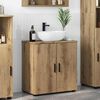 vidaXL Mobile da Bagno con porta Rovere artigianale 61 x 35 x 64 cm