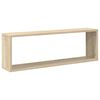 vidaXL Mensole Cubo 6pz Bianco Rovere Sonoma 80x15x26,5cm Multistrato